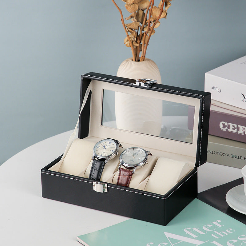 Double Layer Jewelry Box Standard Leather