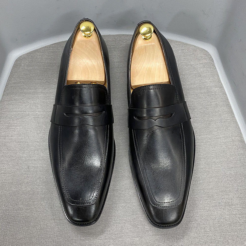 Classic handcrafted Italian Style Loafers Leather Business Dress Shoes