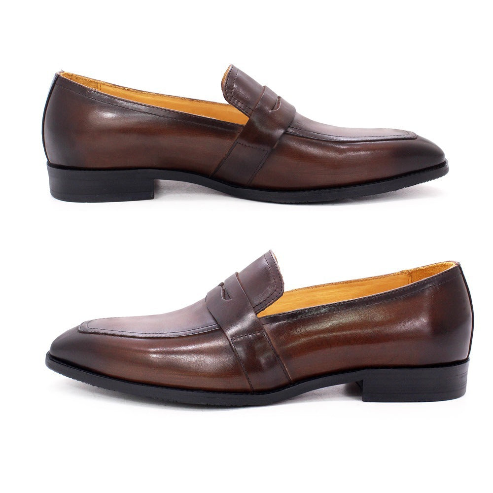 Classic handcrafted Italian Style Loafers Leather Business Dress Shoes