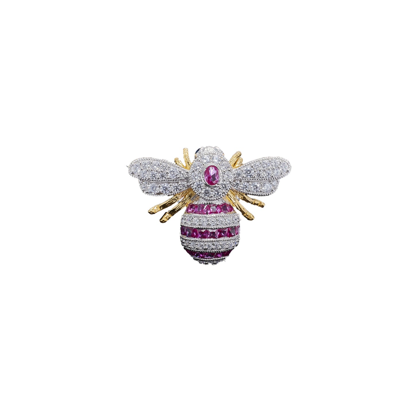 Italian Court Style Small Bee Brooch – 925 Sterling Silver