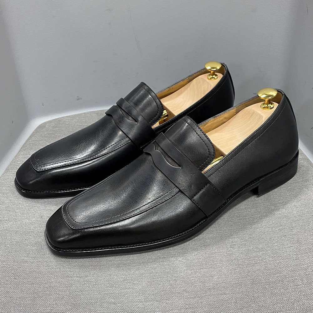 Classic handcrafted Italian Style Loafers Leather Business Dress Shoes